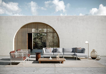 FLASH - Square fabric garden pouf by Atmosphera - view 3