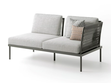 FLASH RIGHT 2P - 2 seater fabric garden sofa by Atmosphera - view 2