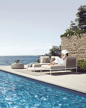 FLASH RIGHT CORNER CHAISE LONGUE - Fabric Garden daybed by Atmosphera - view 3