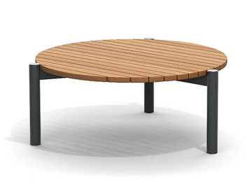 LOBSTER - Low round teak garden side table by Atmosphera - view 2