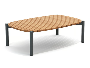 LOBSTER - Low rectangular teak garden side table by Atmosphera - view 2