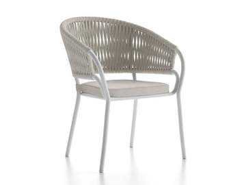 PLEASURE 2.0 - Aluminium chair with armrests with integrated cushion by Atmosphera - view 2