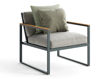 QUBIK - Sled base armchair with armrests by Atmosphera - view 2