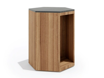 ZETA - Teak garden side table with storage space by Atmosphera - view 2