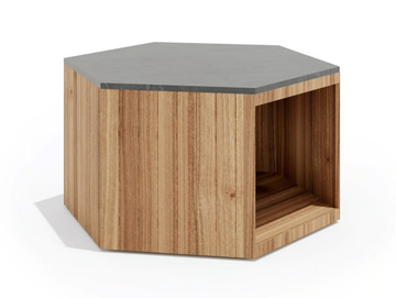 ZETA - Low teak garden side table with storage space by Atmosphera - view 2