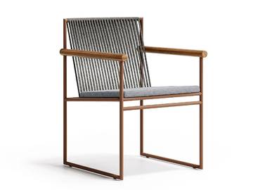 PIPE - Teak garden chair with armrests by Atmosphera - view 2