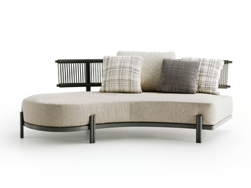 LOTO LEFT MODULE - 2 seater curved fabric garden sofa by Atmosphera - view 2