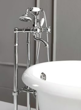 ALDEN - Floor standing bathtub tap with hand shower by BATH&BATH - view 3