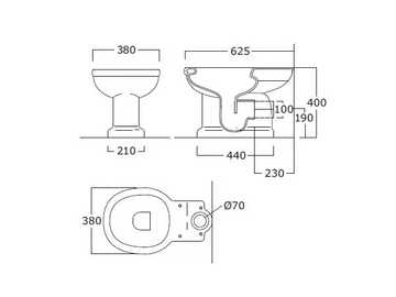DOROTHY - Close coupled ceramic toilet by BATH&BATH - view 3