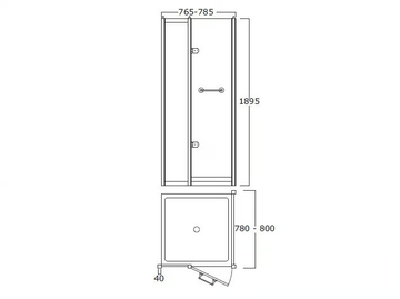 DORSET - Rectangular satin glass shower cabin with hinged door by BATH&BATH - view 3
