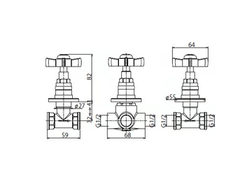 ALDEN - 3 hole shower tap with diverter by BATH&BATH - view 3