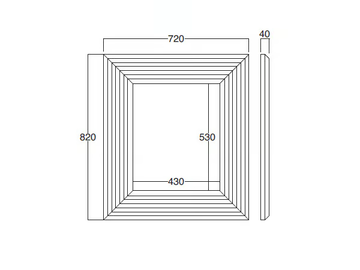 DAISYWILD - Rectangular wall-mounted framed mirror by BATH&BATH - view 3