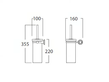 SHINING - Wall-mounted ceramic toilet brush by BATH&BATH - view 3