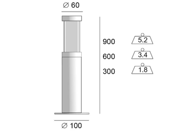 ATREX - Stainless steel bollard light by BEL-LIGHTING - view 3