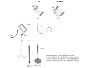 ZAX-S 10° - Wall-mounted LED adjustable Anodized aluminium Outdoor floodlight by BEL-LIGHTING - view 3