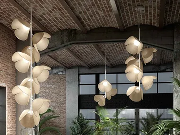 MOD S/73/3L - LED aluminium pendant lamp by BOVER - view 2