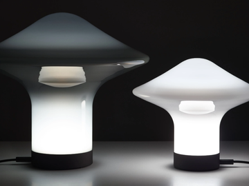 TROTTOLA - LED opal glass table lamp with dimmer by BROKIS - view 3
