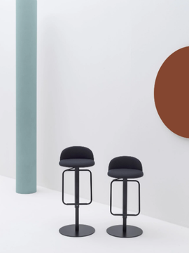 COSMO - Stool height-adjustable with back by Bross - view 3