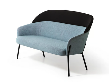WAM - Fabric small sofa with extended backrest by Bross - view 2