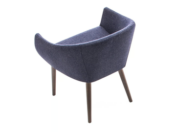 GINEVRA - Upholstered fabric easy chair with armrests by Bross - view 3