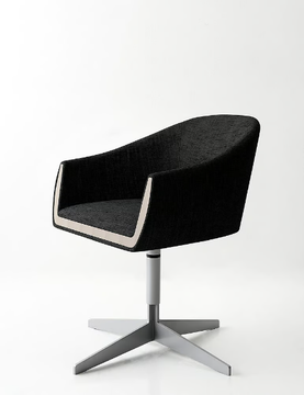 GINEVRA - Swivel upholstered fabric easy chair by Bross - view 3