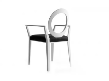 GEMMA - Medallion solid wood chair with armrests by Bross - view 3