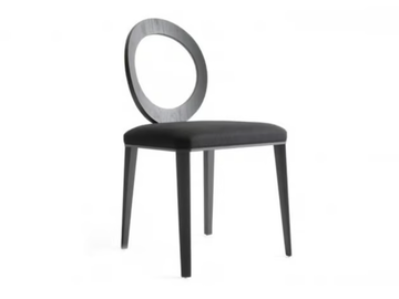 GEMMA - Medallion solid wood chair with integrated cushion by Bross - view 2