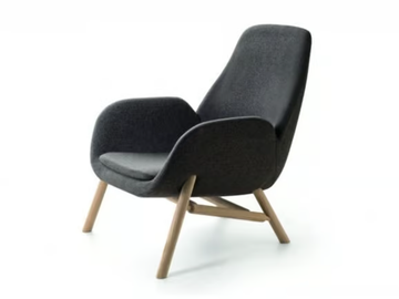 MYSA - Fabric armchair with armrests by Bross - view 2