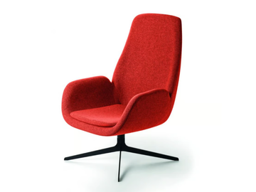 MYSA - Fabric armchair with 4-spoke base by Bross - view 2