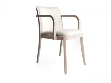 PALACE - Stackable fabric chair with armrests by Bross - view 2