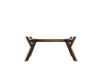TRIGONO - Rectangular crystal table with solid wood base by Bross - view 3