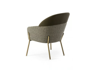WAM - Upholstered fabric easy chair with armrests by Bross - view 3