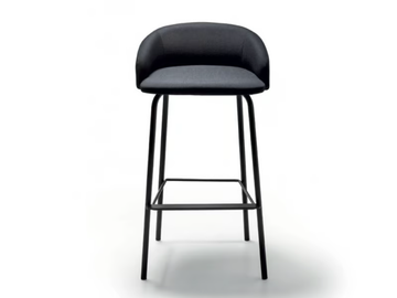 WAM - High fabric stool with footrest by Bross - view 2