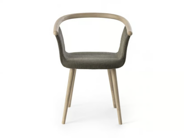 YUUMI - Fabric chair with integrated cushion by Bross - view 3