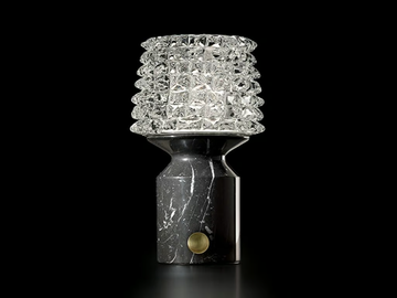 CAMPARINO - Venetian crystal and marble table lamp by Barovier&Toso - view 2
