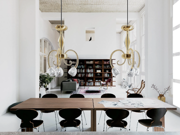 QUADRI - Venetian crystal chandelier by Barovier&Toso - view 3