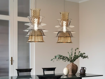 CAMPANULA - Venetian crystal pendant lamp by Barovier&Toso - view 2