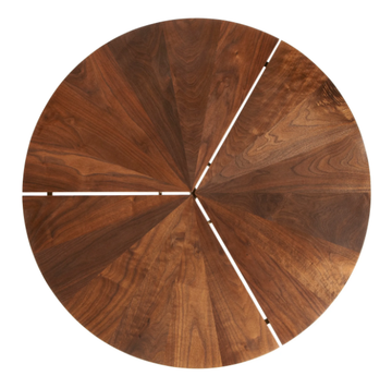 CIRCULAR - Round stainless steel and wood coffee table by BassamFellows - view 3