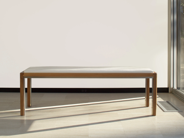 MUSEUM - Solid wood and brass bench by BassamFellows - view 2