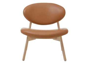 OVOID - Upholstered solid wood lounge chair by BassamFellows - view 3