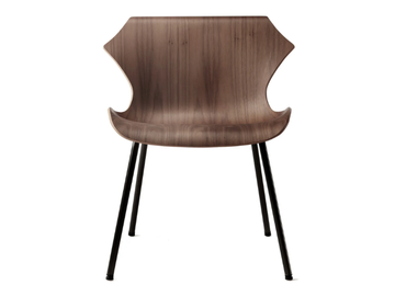 PETAL - Wood and steel lounge chair by BassamFellows - view 3
