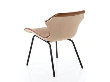 PETAL - Upholstered leather easy chair by BassamFellows - view 3