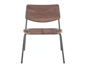 PIPE - Stackable stainless steel and solid wood lounge chair by BassamFellows - view 3