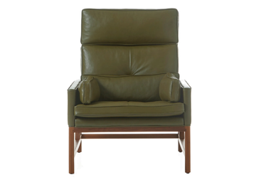 WOOD FRAME LOUNGE - High back wood and upoholstered lounge chair by BassamFellows - view 3