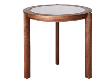 SPOKE - Round wood and glass coffee table by BassamFellows - view 3