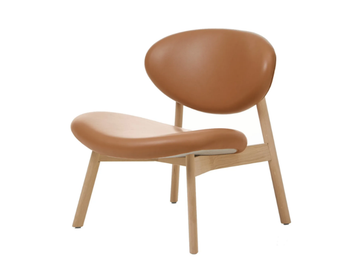 OVOID - Upholstered solid wood lounge chair by BassamFellows - view 2