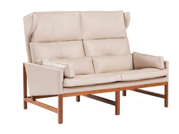 WOOD FRAME LOUNGE - Wing back wood and upoholstered sofa by BassamFellows - view 2