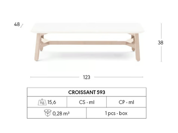 CROISSANT 593 - Beech bench by Billiani - view 3