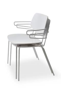 DOLL 560 - Metal chair with armrests by Billiani - view 3