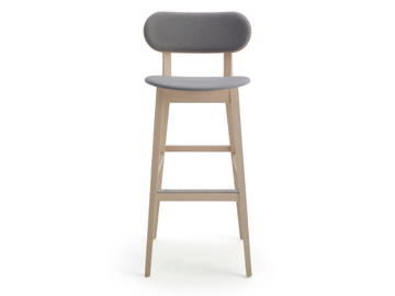 GRADISCA 625 - Barstool in beechwood and fabric by Billiani - view 2